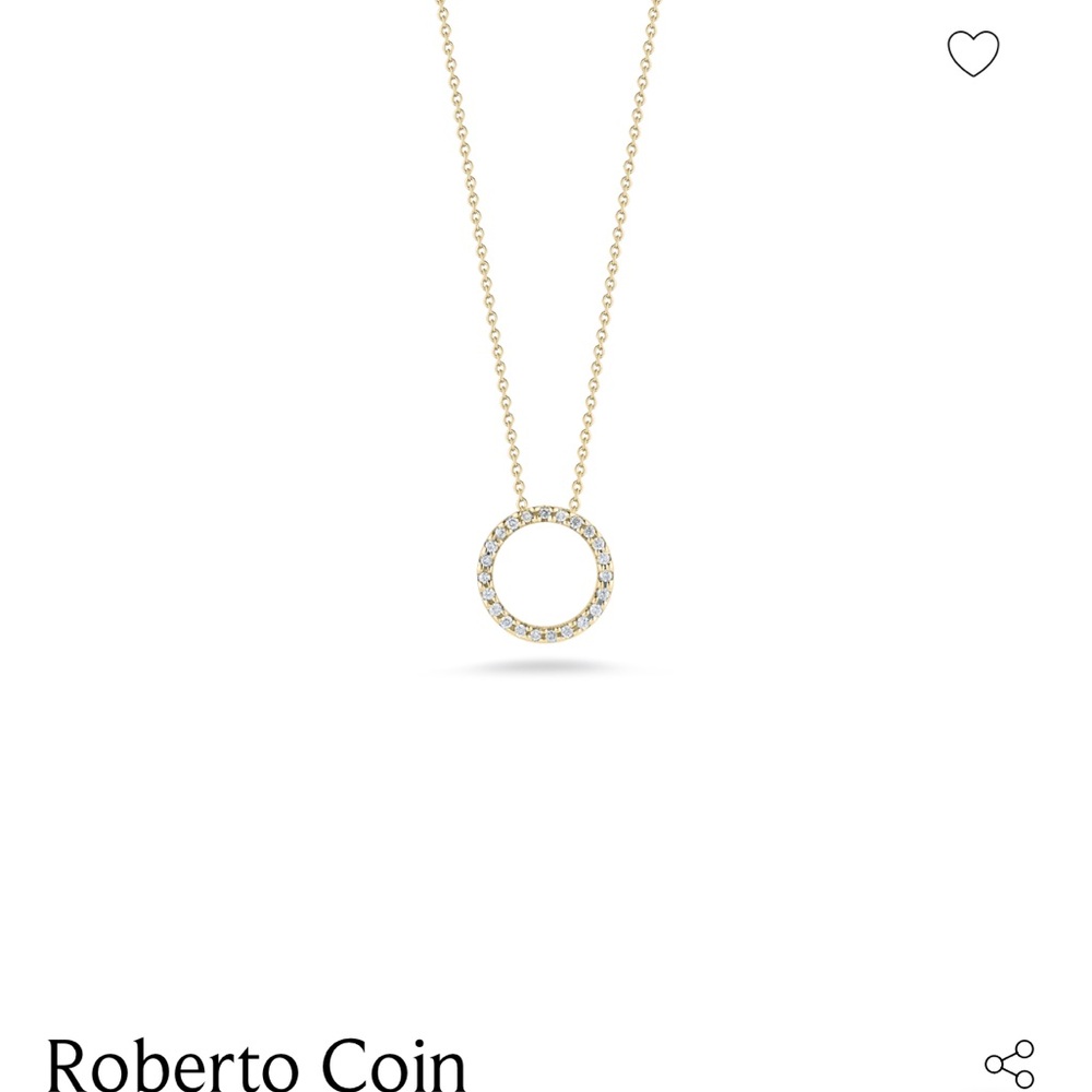 Roberto Coin 18K Gold and Diamond Circle Necklace
